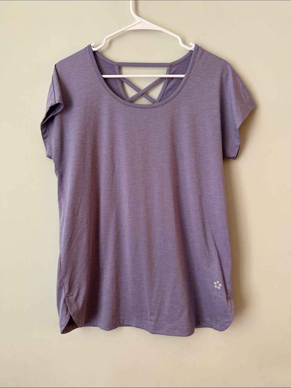 Tuff Athletics Lavender Short-Sleeve Crisscross Back Tee